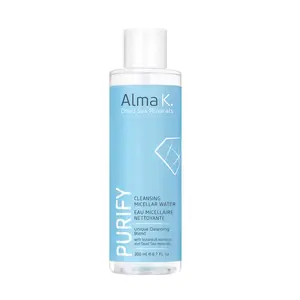 Alma K Cleansing Micellar Water - Soothing Makeup Remover - Non-Drying for All Skin Types - Water-Based Gentle Facial Cleanser with Aloe Vera - 6.7 oz