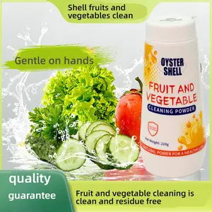 Stop Using Vinegar to Wash Fruits! This Powder is 10X Better for Removing Pesticides——Oyster Shell Fruit & Vegetable Wash - Gentle for Baby Food, 110 Uses, Natural Cleaning Powder, Removes Residue, Safe & Effective