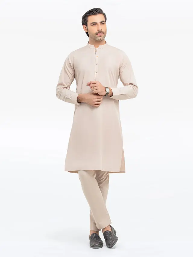 Edenrobe Men's Beige Kurta Pajama - EMTKPT5-054 Y-F-24 J(M1)