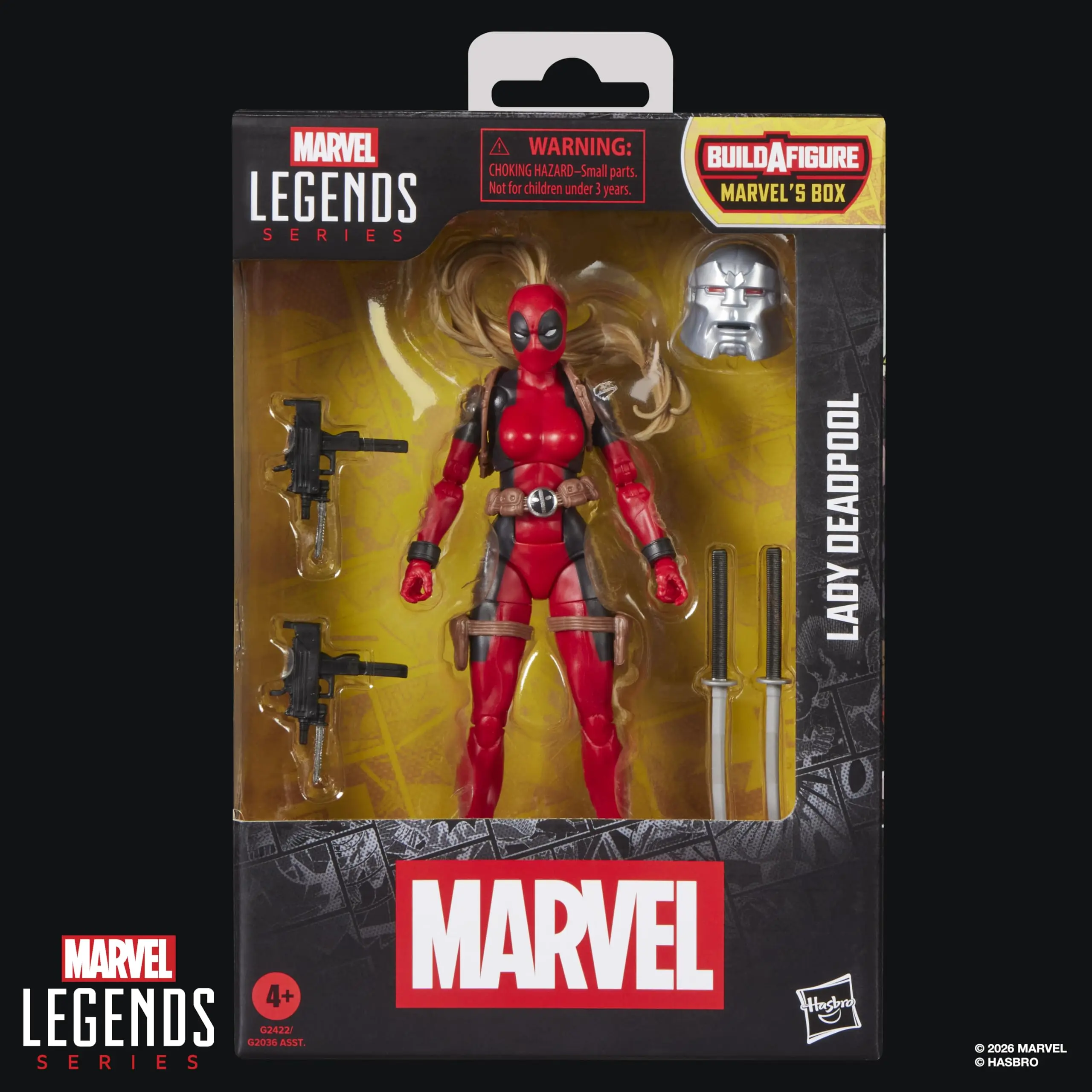 Marvel Legends Box Build-A-Figure Wave 6-Inch Action Figures - Psylocke, Ghost Rider, Hawkeye, U.S. Agent, Lady Deadpool, Action Figure