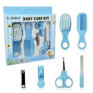 Baby Grooming Kit Essential 6pc，Newborn Safety Care Setwith Comb,Nail Clippers, Nail Scissors, Emory Boards,BabyGrooming & Health Kits