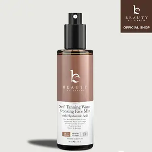 [BEAUTY BY EARTH] - Self Tanning Water Bronzing Face Mist - Hydrating Moisturizer with Hyaluronic Acid for Safe Sunless Tanning Bronzed Glow USA Made Cruelty Free