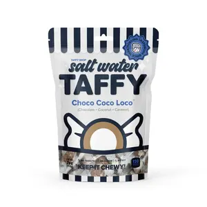 Taffy Shop, Choco Coco Loco Salt Water Taffy - Chocolate Coconut Caramel Soft, Sweet & Chewy Candy