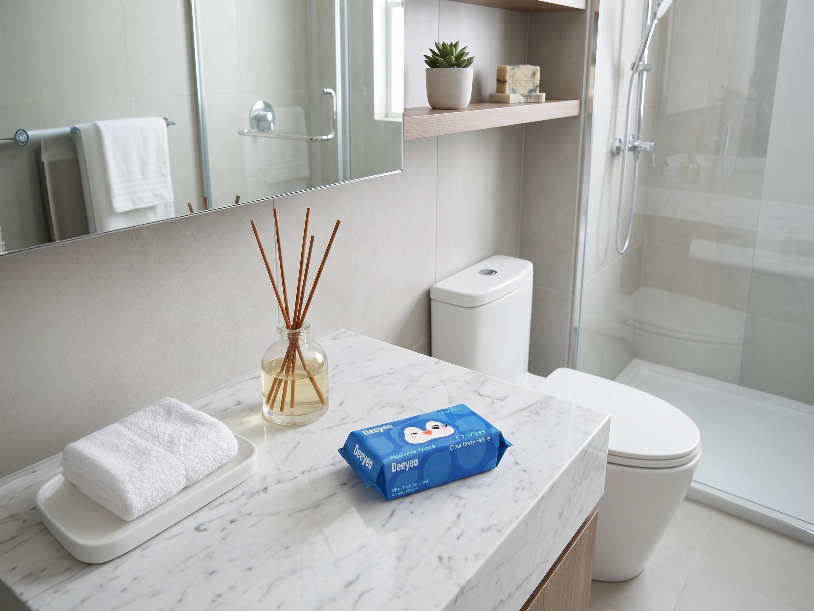 Travel-sized Flushable Wipes Mini Toilet & Extra-thick Bathroom Cleaning Wipes for Personal & Household Hygiene Needs