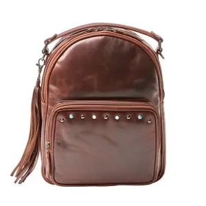 Anti-Theft Sawyer Leather Backpack