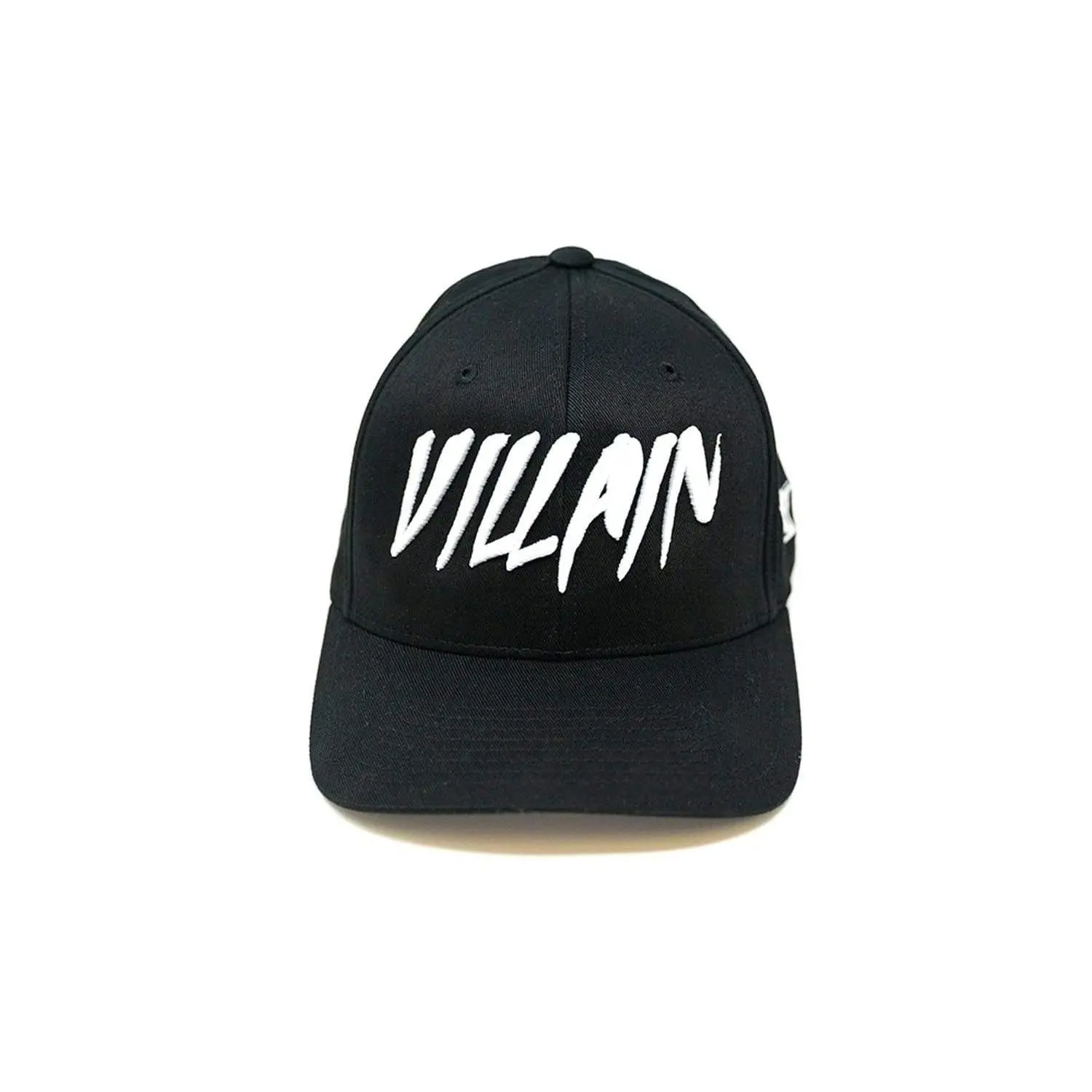 Villain Black Flexfit Hat (White)