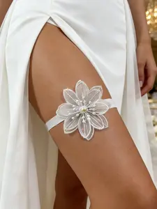 Women's PU Leather Waist Belt, Bow Decor Body Bondage Belt, Thigh High Stocking Holder, Punk Gothic Style Festival Clothing