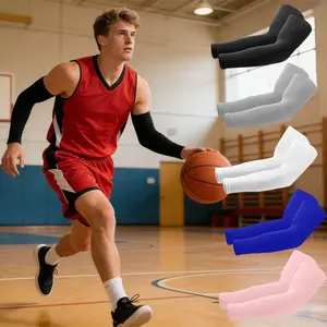 5 Pairs Cooling Arm Sleeves, Breathable Stretch Quick Dry Ice Fabric, Unisex Summer Cycling Accessories, Outdoor Sports, Casual Hiking