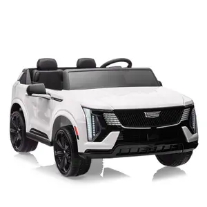 GARVEE 24V Licensed Cadillac Electric Ride-On Vehicle - 2 Seats, 4-Wheel Shock Absorbers, Smooth Start, Remote Control, Music, LED Lights for Kids