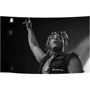 Tapestry Gift Colorful Bedroom 40*30 Inch TapestryJuie Wrld Flag   Hip Hop Rapper Poster Tapestry Polyester HD Printing for Outdoor Garden College Dorm Cave Room Wall Decration