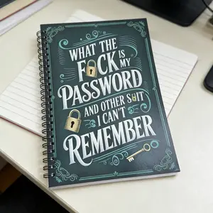 1pc Fun Spiral Password Notebook With Teal Cover & Gold Key Design - 70 Pages For Secure Internet & Computer Logins, Usernames & Passwords - Perfect For Home, Office, Or Scrapbooking Kit, Password Book,School Supplies,Back To School