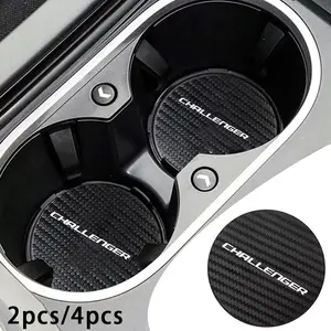 Dodge Challenger Car Coaster Set, 2pcs or 4pcs Water Cup Cushion, Non-Sponge Rubber Material, A19961208 Model, Protective Design