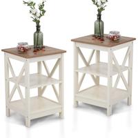 White, 2-Piece Side Table Set