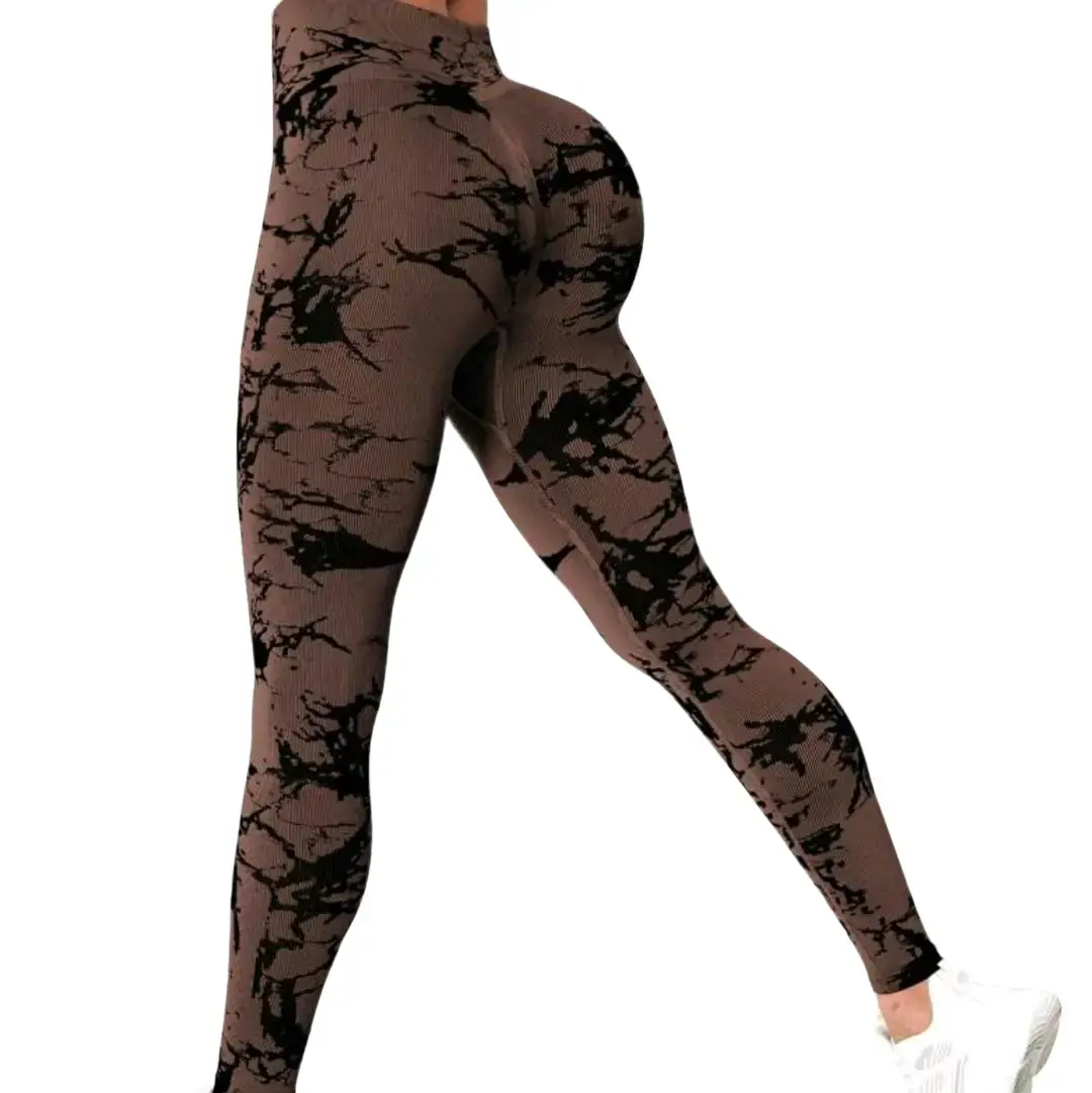 Small Size  Yoga Trendy Tie Dye Tummy Control Sports Leggings