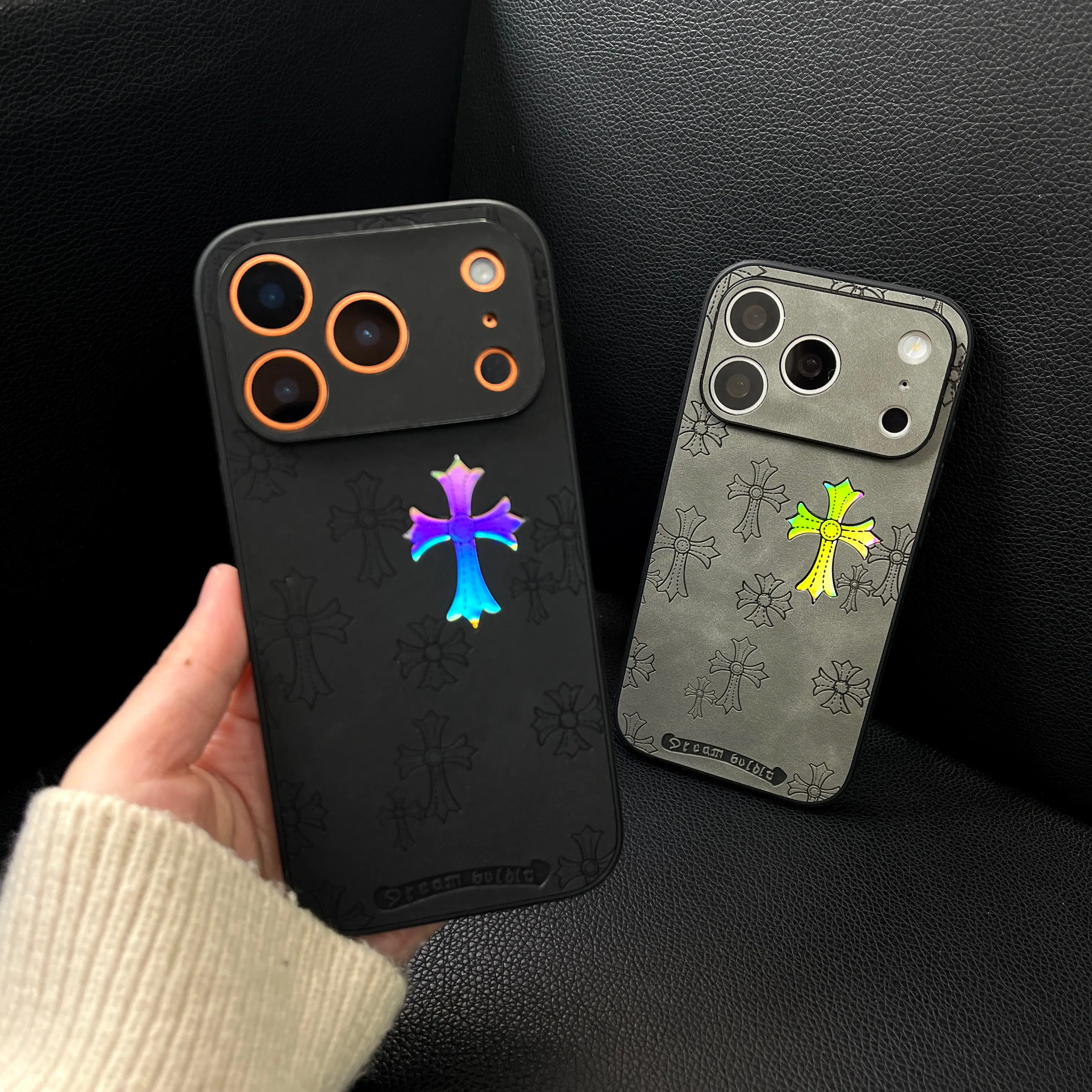 Cross-patterned laser gradient phone case, compatible with iPhone 17/16/15/14/13/12/11 Cross-patterned laser gradient phone case, compatible with iPhone 17/16/15/14/13/12/11