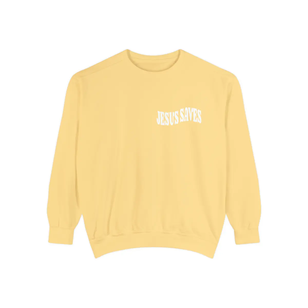 Jesus Saves | Yellow Crewneck