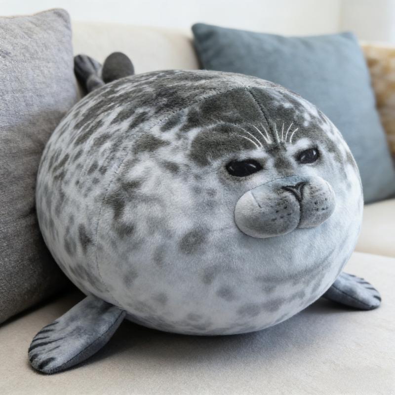 Cute Plush Seal Pillow Toy, Realistic Sea Animal Stuffed Animal, Cuddly Stuffed Animal, Perfect Birthday Gift for Kids & Adults, Soft Huggable Design
