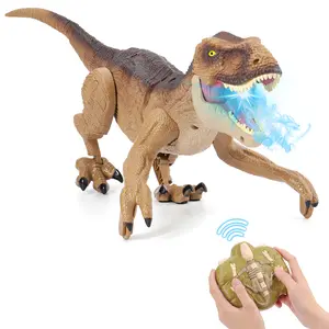 Remote Control Dinosaur Toys for Boys 3-5 4-7 8-12 Year Old - Realistic Big T-Rex Gift Ideas for Kids, RC Walking Dino with Roaring, Spray, Light, Touch Sensing