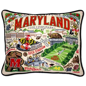 University of Maryland Collegiate Embroidered Pillow