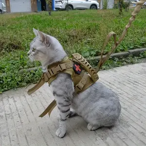 Adjustable 600D Tactical Pet Vest Harness - Durable, Comfortable, & Stylish Training Gear for Cats and Puppies