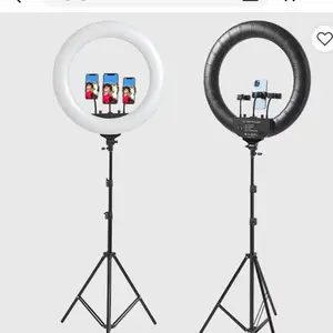 22 inches LED Ring Light for Live Stream Video and Grams with 72” Adjustable Tripod Stand and Dual Color Temperature Modes