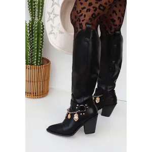 Sunsets & Festivals Cowgirl Boots - Black