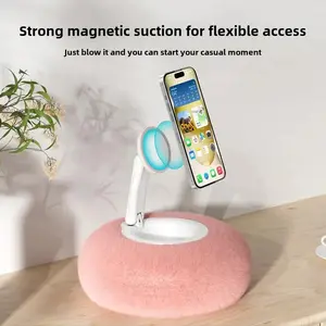 Liu Fei DigitalInnovative Magnetic Phone Pillow Stand for Lazy Phone Use on Bed  Sofa and Desk