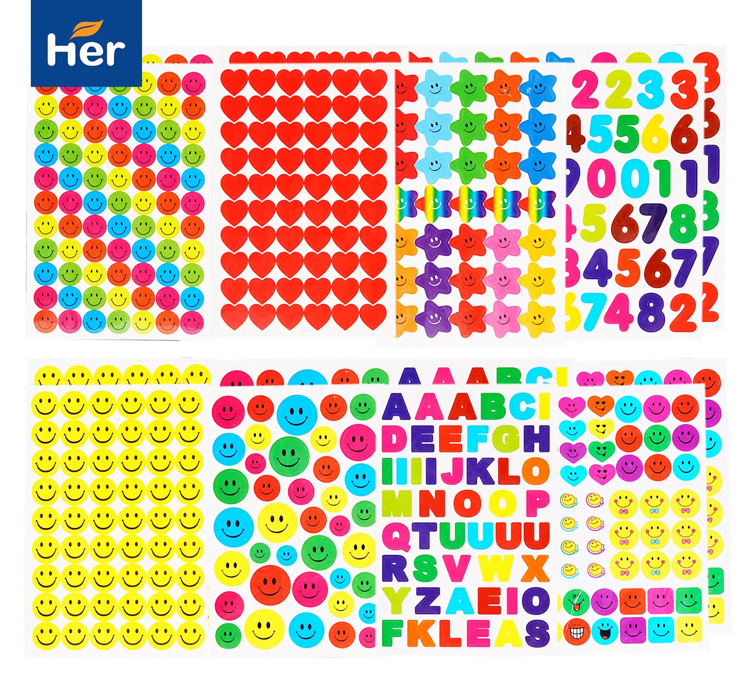 16 Sheets(100+) 3D Puffy Stickers for Toddlers Kids, Bulk Preschool Sticker Sheets for Reward, Craft, Scrapbooking (Number and Letter)