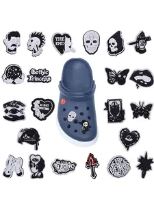 Gothic Horror Series Shoe Charms, DIY Shoe Boot Decorations, Spooky Halloween Party Accessories, All Seasons Handwrist Book Bag Decoration, Versatile