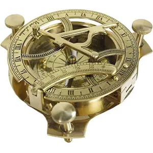 5" Solid Brass Sundial Compass Rustic Vintage Home Decor Gifts