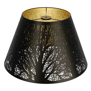 Metal Lamp Shade Etched Forest Pattern 7" Top X 13" Bottom X 7.8" High, Table Lamp Lampshade,Modern Lighting Fixture Replacement Shade,Black Outside Gold Inside Metal Etched Lampshade,Spider Fitter