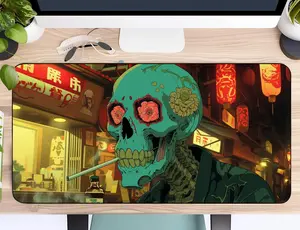 Zombie Desk Mat, Anime Zombie Desk Mat, Video Game Zombie Mousepad, Japanese Monster desk mat, Playmat zombie, MTG Zombie Playmat, Gift