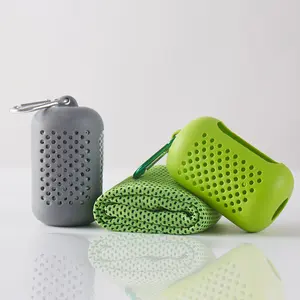 Summer cold sports towel cooling fitness cool towel wipe sweat quick drying towel silicone towel small and exquisite easy to carry towel