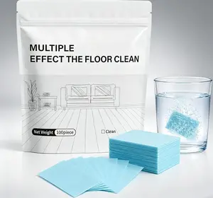 100 Piece Multi Effect Floor Cleaner Sheets, Tile, Laminate, Floors Cleaners TabletsDissolvable Floor Cleaner Sheets for Hardwood,
