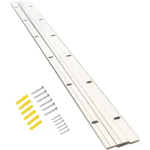 24 Inch Flush Mount Bracket, Interlocking Bracket Heavy Duty  Cleat Picture Frame Hanger Wall Mount Floating  Z Clip for Gallery Large Picture Heavy Mirror Headboard Fly Curtain