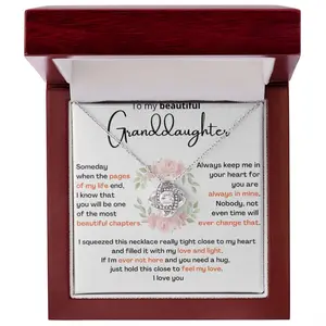 To My Beautiful Granddaughter  Necklace, Granddaughter Gifts from Grandma Grandpa, To My Granddaughter Necklace, Grandma Granddaughter Jewelry, Birthday Gift for Granddaughter