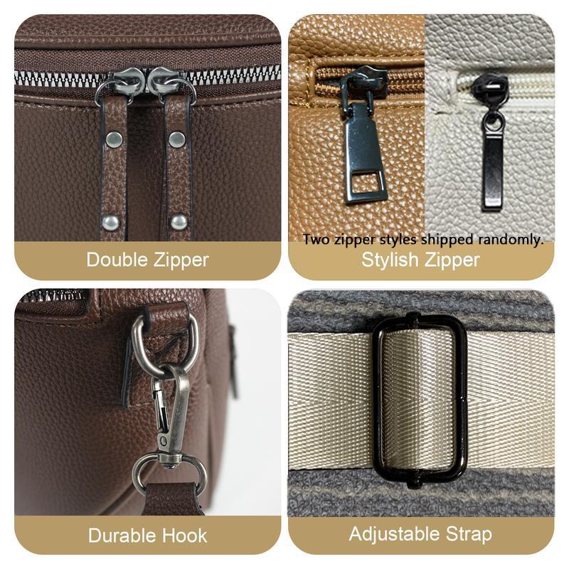 Women's 2026 Hot Item Portable Large Capacity Waterproof Leather Pouch with Adjustable Strap Compact Cosmetic Bag Ideal for Outings Travel & Gatherings Perfect Gift