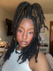 30-strand 4-16 Inch Human Hair Braided Locs Extensions, 0.6cm Width, Handmade Permanent Locs, Unisex, Natural Color, Dyeable, Bleachable, Curly, Twisted