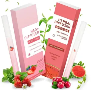 New ! Fruit Flavor Smokeless Inhaler for Quitting Smoking, 2 Flavors (Watermelon & Strawberry), Flavored Air Freshener for Lung Cleansing, 2 Sticks
