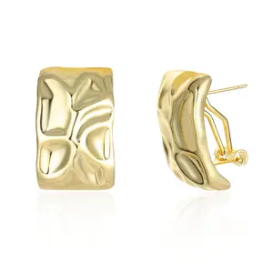 Mytys Earrings for Women Crossover Half Hoop Statement Designer Stud Earrings