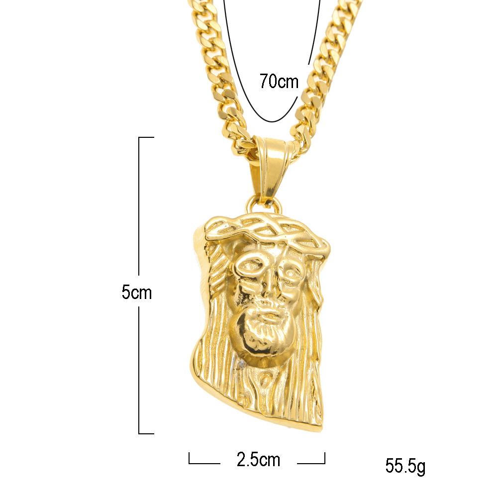 Stainless Steel Jesus Pendant Unisex Jewelry