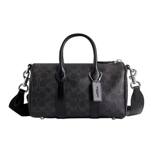 COACH Compass 25 Printed Vegan Leather Bowling Bag for Men and Women Handbag Sling Bag Handheld Bag