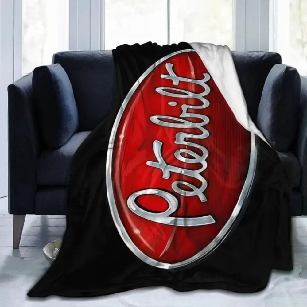 Retro Peterbilt-Themed Print Buttery Soft Flannel Blanket, Warm Multi-Purpose Throw for Living Room Office Sofa, Halloween Christmas Gift, Buttery Soft Blankets