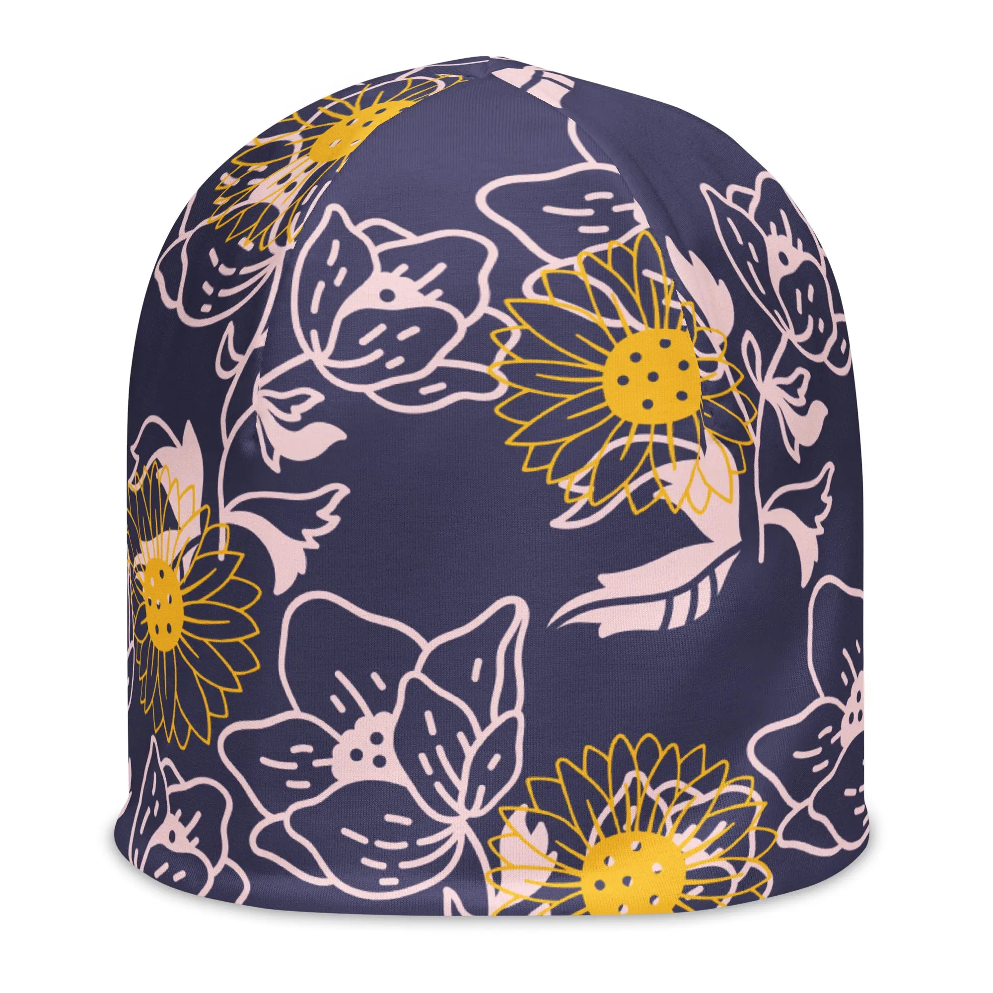 Paisley Sunflowers Beanie - Soft, Breathable Beanie in Assorted Colors with Unique Floral Design