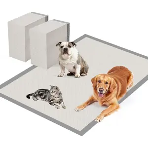 5XL Puppy Pads , 37"x54" Super Absorbent & Leak-Proof  Pads, Nop-Slip Bottom Disposable Potty  Pee Pads for Dogs Cats, 25 Count Grey