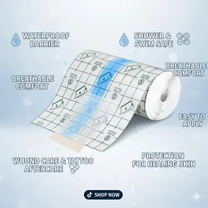 Transparent Waterproof Repair Patch, Multi-Purpose Protection Film for Wounds, Bathing, Tattoos, Universal Sports Type, Water-Resistant