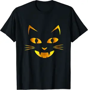 Cat Face Jack O Lantern - Halloween T-Shirt for Cat Lovers - Lyasiamcmi Shop 46B07MJCNNZX
