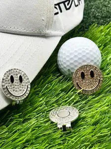 Cute Smile Hat Clip Rose Gold/silver Color, Golf Ball Hat Clip, Golf Accessories, Suitable for Golf Enthusiasts, Sports Fans, Street Fashion Lovers