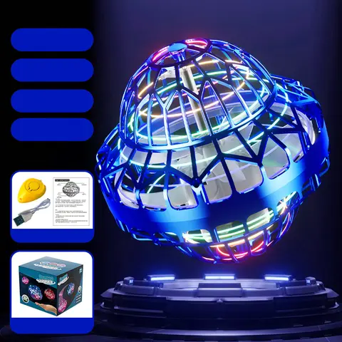 2026 Upgraded Hovering Spin Flying Spinner Ball - Cool Boomerang Drone with Dazzling Lights, Cosmic Globe Float, Safe Durable Unisex Toy with Cells, Christmas Gift for Friends, Gift-Ready Toys & Hobbies Accessory