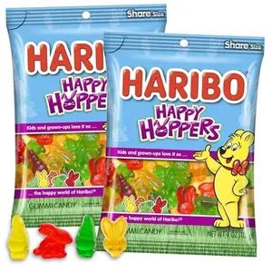 Haribo Happy Hoppers Gummi Candy 4 oz (2 Pack)